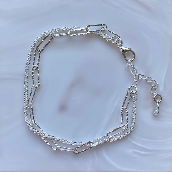 Sterling Silver s925 layering Bracelet - Picture 2 of 3